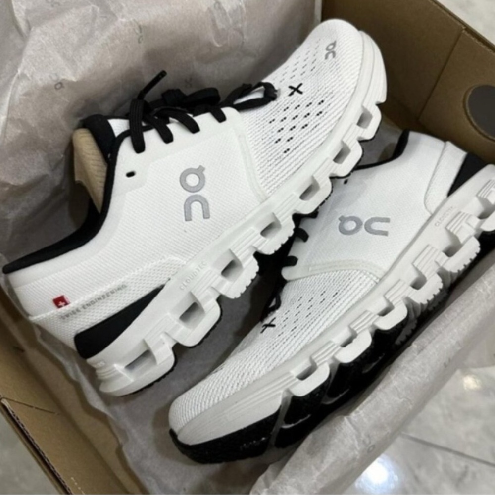 Cloud X 4 Sneakers in White and Black Workout Shoes